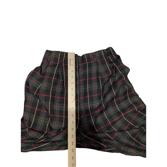 Loving Youth Tartan Plaid Pull On High Rise Pleated Tapered Leg Pants Small G - Picture 4 of 7